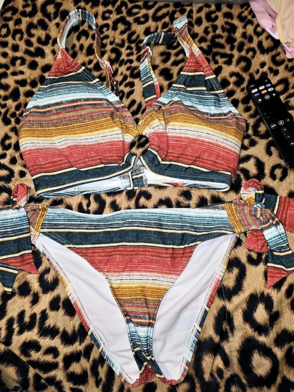 Striped Bikini Set in Multicolor Like New